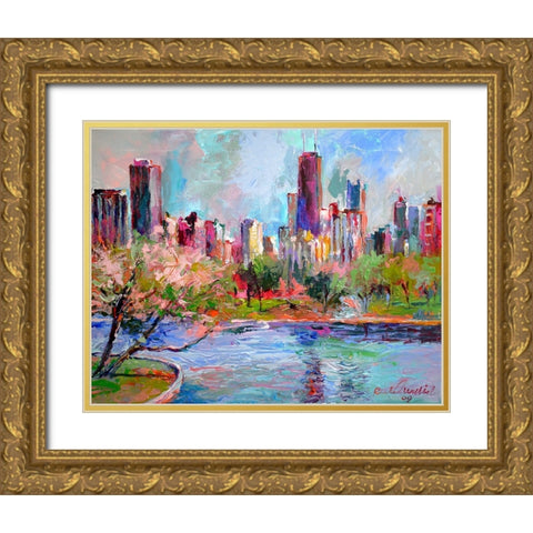 Cityscape 2 Gold Ornate Wood Framed Art Print with Double Matting by Wallich, Richard