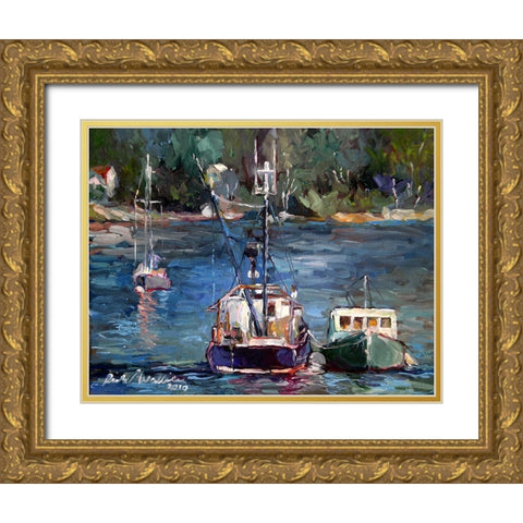 Waiting to Ride Gold Ornate Wood Framed Art Print with Double Matting by Wallich, Richard