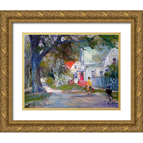 A Summer Ride Gold Ornate Wood Framed Art Print with Double Matting by Wallich, Richard