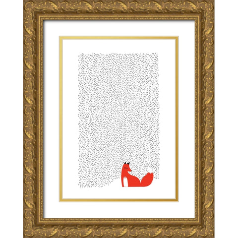 Black Grass Gold Ornate Wood Framed Art Print with Double Matting by Farkas, Robert