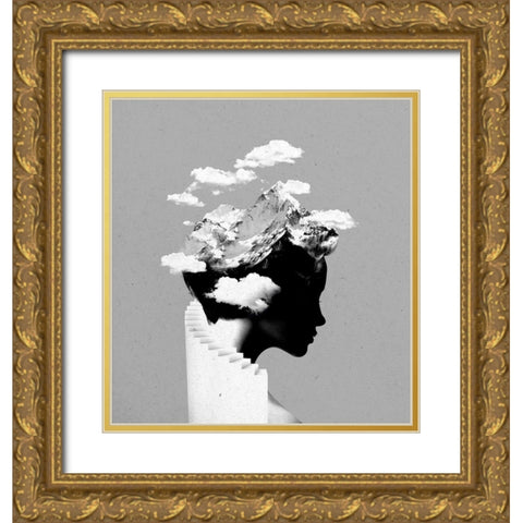 Its A Cloudy Day Gold Ornate Wood Framed Art Print with Double Matting by Farkas, Robert