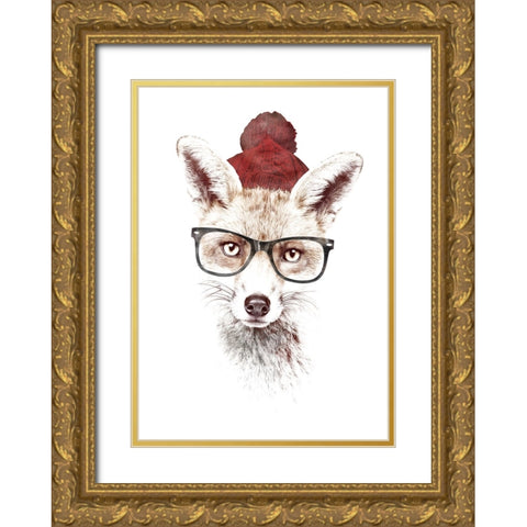 Its Pretty Cold Outside Gold Ornate Wood Framed Art Print with Double Matting by Farkas, Robert