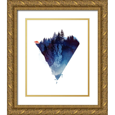 Near To the Edge Gold Ornate Wood Framed Art Print with Double Matting by Farkas, Robert