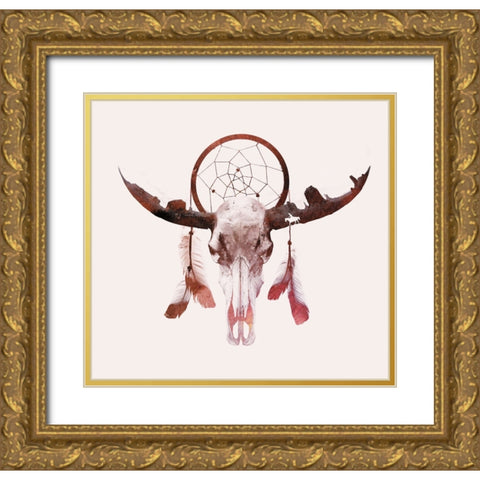 Deadly Desert Gold Ornate Wood Framed Art Print with Double Matting by Farkas, Robert