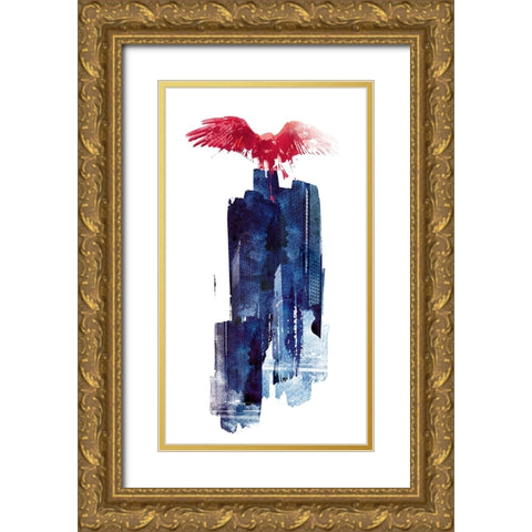 Big Beast Gold Ornate Wood Framed Art Print with Double Matting by Farkas, Robert