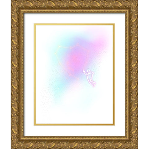 Lonely Astronaut Gold Ornate Wood Framed Art Print with Double Matting by Farkas, Robert