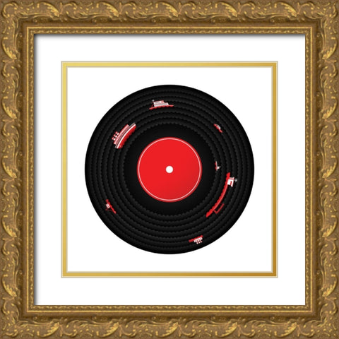 Ocean Blues Gold Ornate Wood Framed Art Print with Double Matting by Farkas, Robert