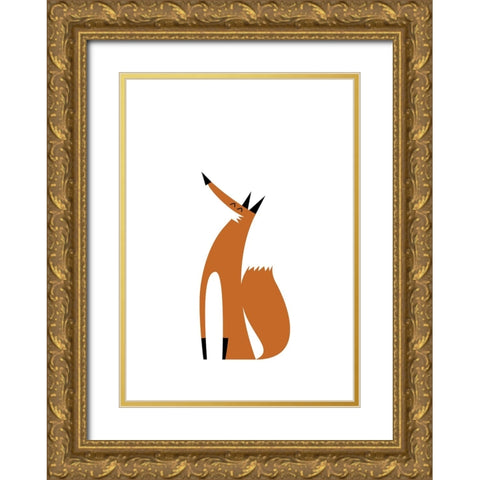 Ready For Winter Gold Ornate Wood Framed Art Print with Double Matting by Farkas, Robert