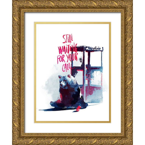 Still Waiting For Your Call Gold Ornate Wood Framed Art Print with Double Matting by Farkas, Robert