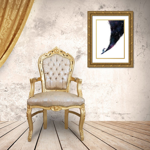 Surfing The Universe Gold Ornate Wood Framed Art Print with Double Matting by Farkas, Robert