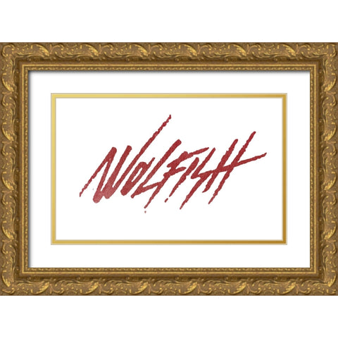 Wolfish Gold Ornate Wood Framed Art Print with Double Matting by Farkas, Robert