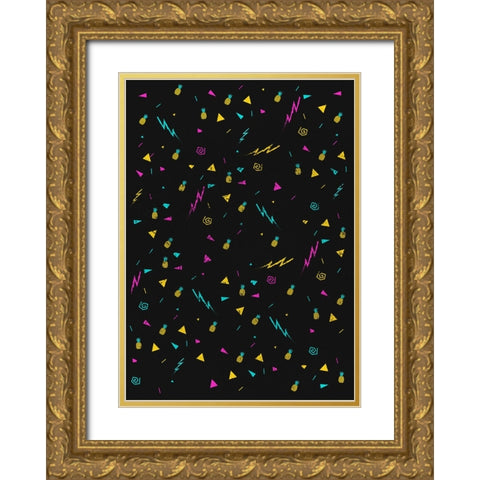 Magic Pineapple Gold Ornate Wood Framed Art Print with Double Matting by Farkas, Robert