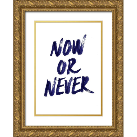 Now Or Never Gold Ornate Wood Framed Art Print with Double Matting by Farkas, Robert