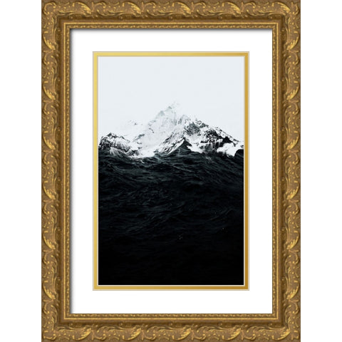 Those Waves Were Like Mountains Gold Ornate Wood Framed Art Print with Double Matting by Farkas, Robert