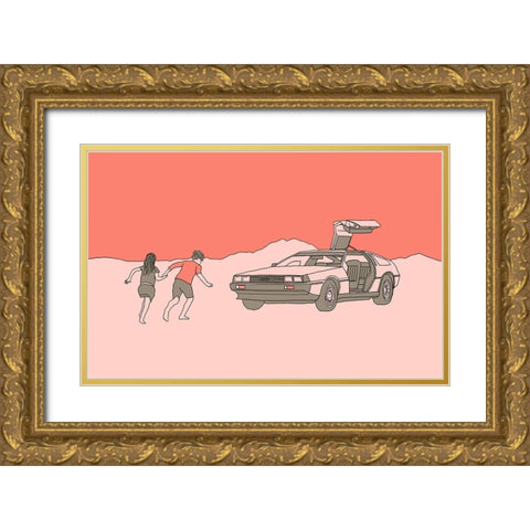 Runaway Gold Ornate Wood Framed Art Print with Double Matting by Farkas, Robert