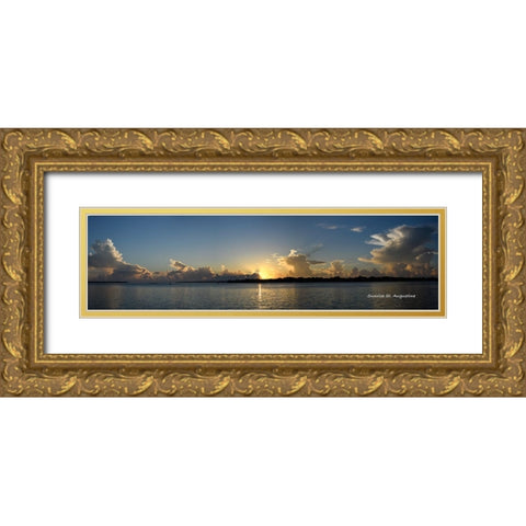 SA sunrise_Panorama1 Gold Ornate Wood Framed Art Print with Double Matting by Michaud, Robert