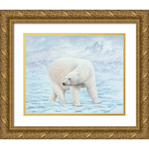 Looking Back Gold Ornate Wood Framed Art Print with Double Matting by Wavra, Robert