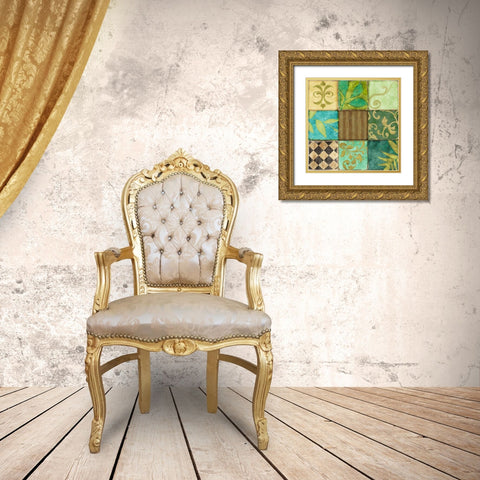 Les Fleurs de la Terre III Gold Ornate Wood Framed Art Print with Double Matting by Sasha