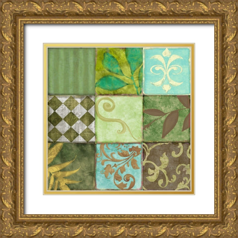 Les Fleurs de la Terre IV Gold Ornate Wood Framed Art Print with Double Matting by Sasha