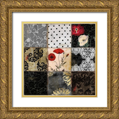 Papaveri II Gold Ornate Wood Framed Art Print with Double Matting by Sasha