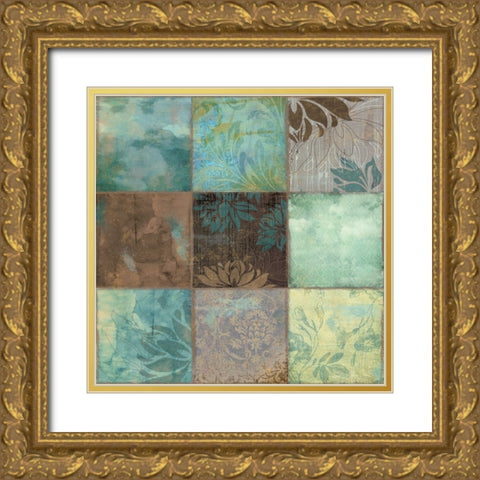 Skypatches I Gold Ornate Wood Framed Art Print with Double Matting by Sasha