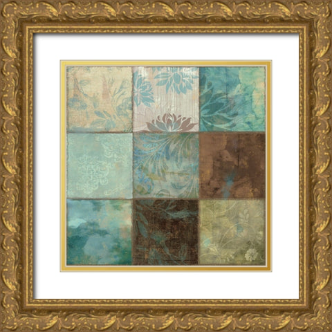 Skypatches II Gold Ornate Wood Framed Art Print with Double Matting by Sasha