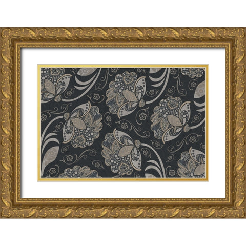 Elegante II Gold Ornate Wood Framed Art Print with Double Matting by Sasha