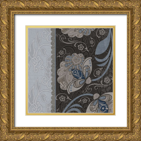 Elegante IV Gold Ornate Wood Framed Art Print with Double Matting by Sasha
