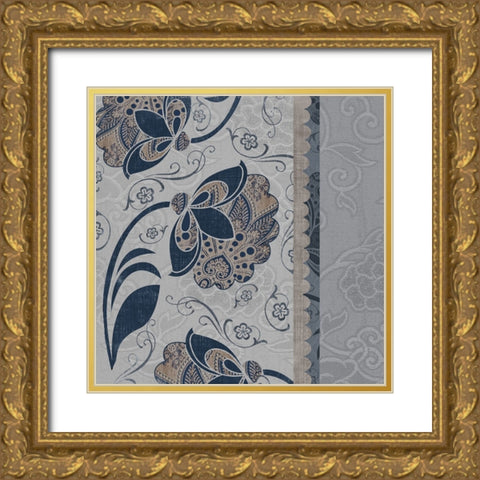 Elegante V Gold Ornate Wood Framed Art Print with Double Matting by Sasha