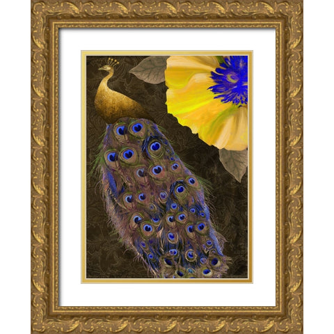 Plumage II Gold Ornate Wood Framed Art Print with Double Matting by Sasha