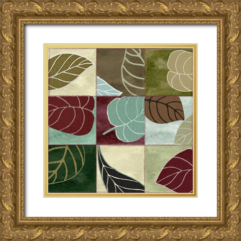 Leaf Story III Gold Ornate Wood Framed Art Print with Double Matting by Sasha