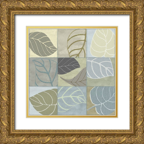 Leaf Story IV Gold Ornate Wood Framed Art Print with Double Matting by Sasha