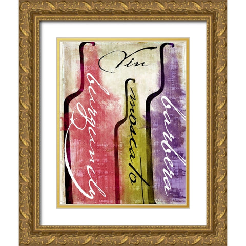 Wine Tasting II Gold Ornate Wood Framed Art Print with Double Matting by Sasha