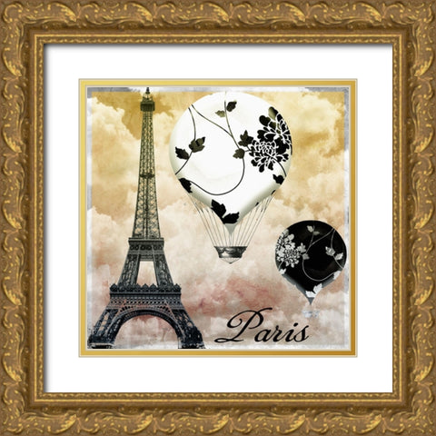 Ceil Jaune II Gold Ornate Wood Framed Art Print with Double Matting by Sasha