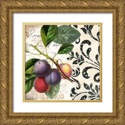 Les Fruits Jardin III Gold Ornate Wood Framed Art Print with Double Matting by Sasha