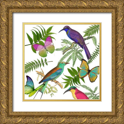 Walking on Air I Gold Ornate Wood Framed Art Print with Double Matting by Sasha