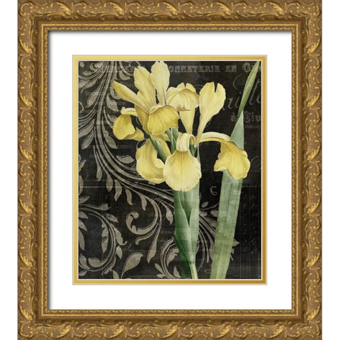 Ode To Yellow Gold Ornate Wood Framed Art Print with Double Matting by Sasha