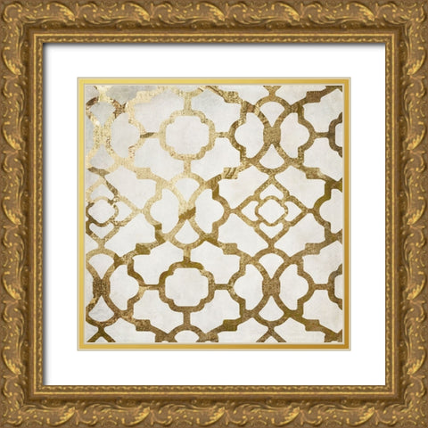 Moroccan Gold II Gold Ornate Wood Framed Art Print with Double Matting by Sasha
