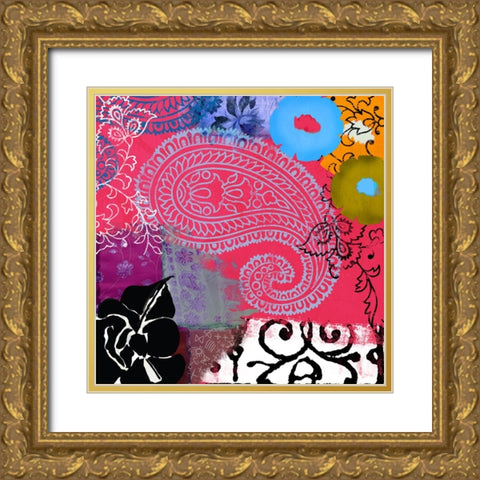 Bali III Gold Ornate Wood Framed Art Print with Double Matting by Sasha