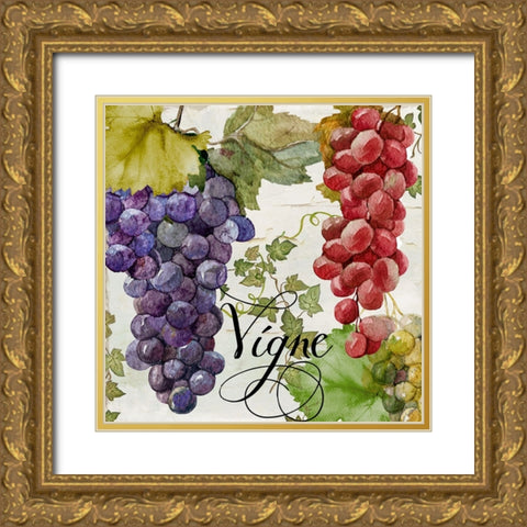 Wines of Paris I Gold Ornate Wood Framed Art Print with Double Matting by Sasha