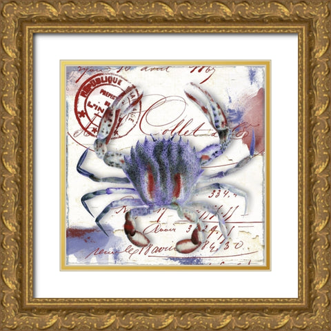 Oceania II Gold Ornate Wood Framed Art Print with Double Matting by Sasha