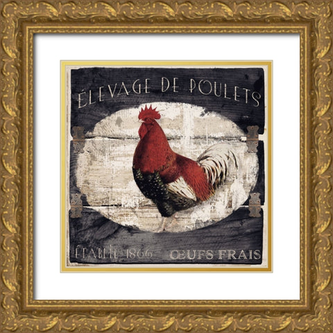 Campagne IV Gold Ornate Wood Framed Art Print with Double Matting by Sasha