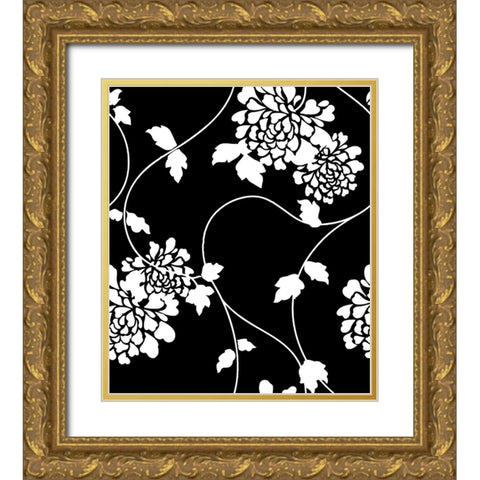 Ceil Jaune Pattern 4 Gold Ornate Wood Framed Art Print with Double Matting by Sasha