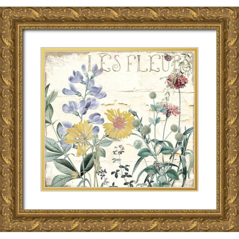 Mirabelle II Gold Ornate Wood Framed Art Print with Double Matting by Sasha