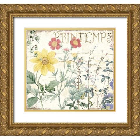 Mirabelle III Gold Ornate Wood Framed Art Print with Double Matting by Sasha