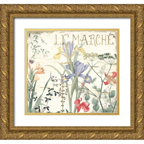 Mirabelle IV Gold Ornate Wood Framed Art Print with Double Matting by Sasha