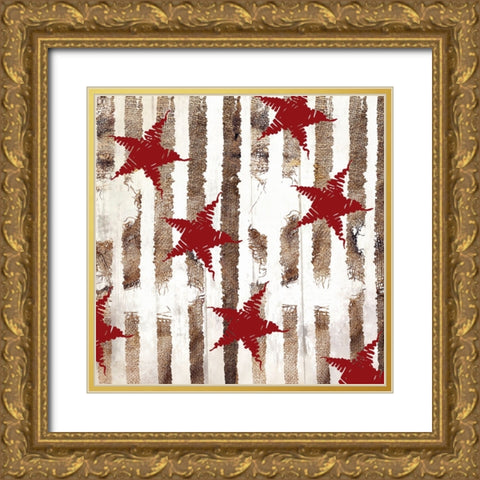 Cardinal Christmas IV Gold Ornate Wood Framed Art Print with Double Matting by Sasha