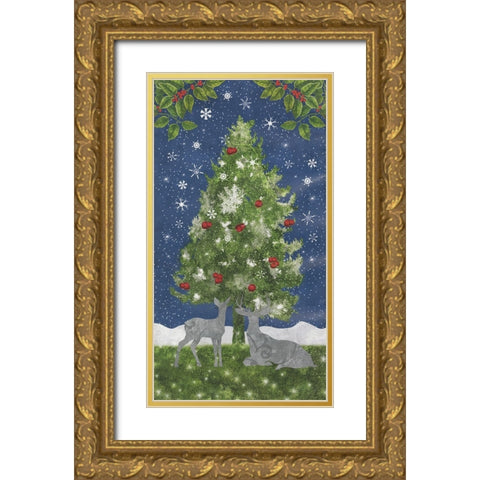 Under the Pines 13 Gold Ornate Wood Framed Art Print with Double Matting by Sasha