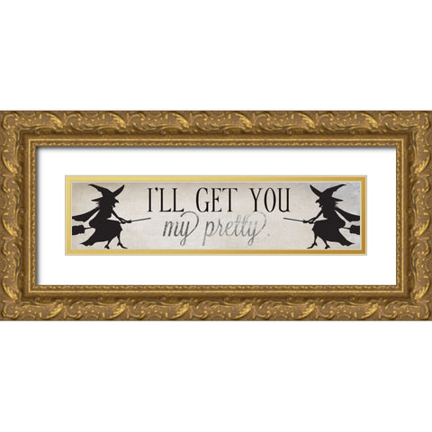 My Pretty Gold Ornate Wood Framed Art Print with Double Matting by Sasha