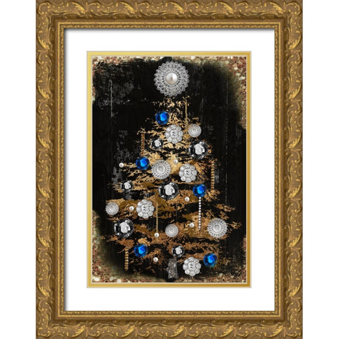 Tree of Jewels II Gold Ornate Wood Framed Art Print with Double Matting by Sasha